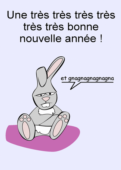 carte nouvel an rigolote